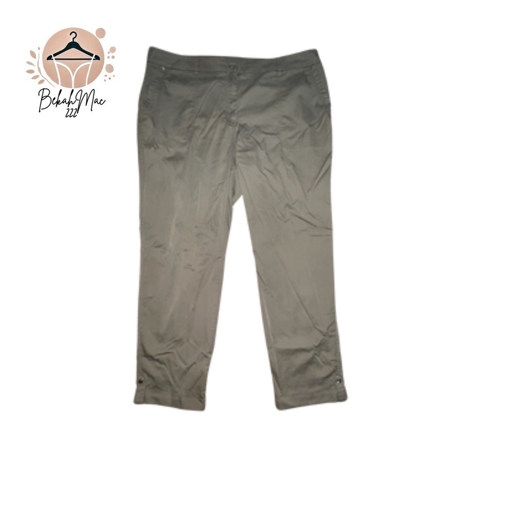 Chico’s Ankle Pants Dark Green Stretch Waist Women’s Large/Xlarge (Chicos 3)